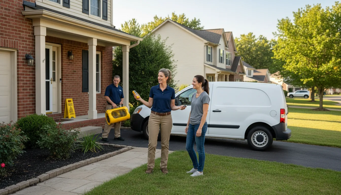 Residential water damage restoration in Shubuta, MS